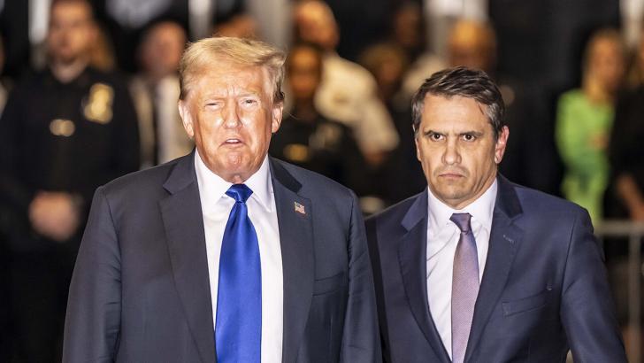Former President Donald Trump and his attorney Todd Blanche